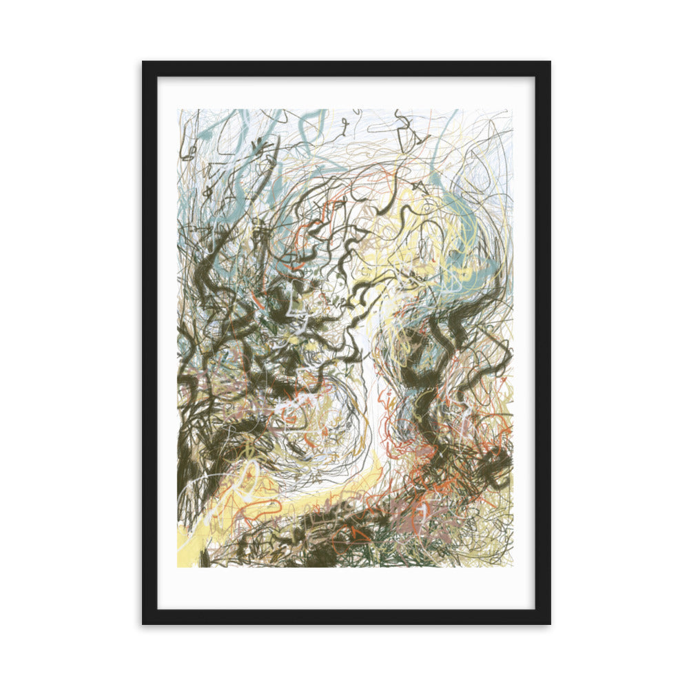 Framed matte paper print H1