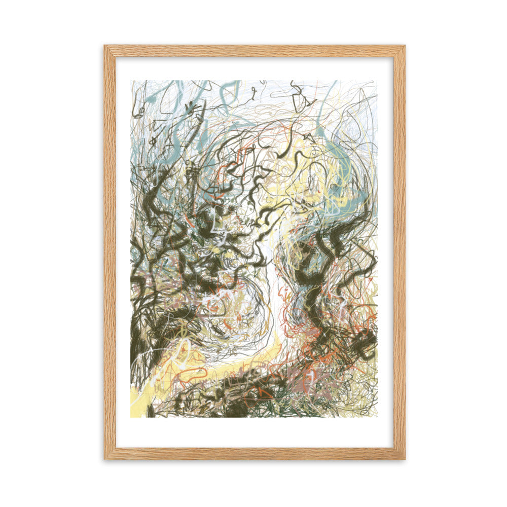 Framed matte paper print H1