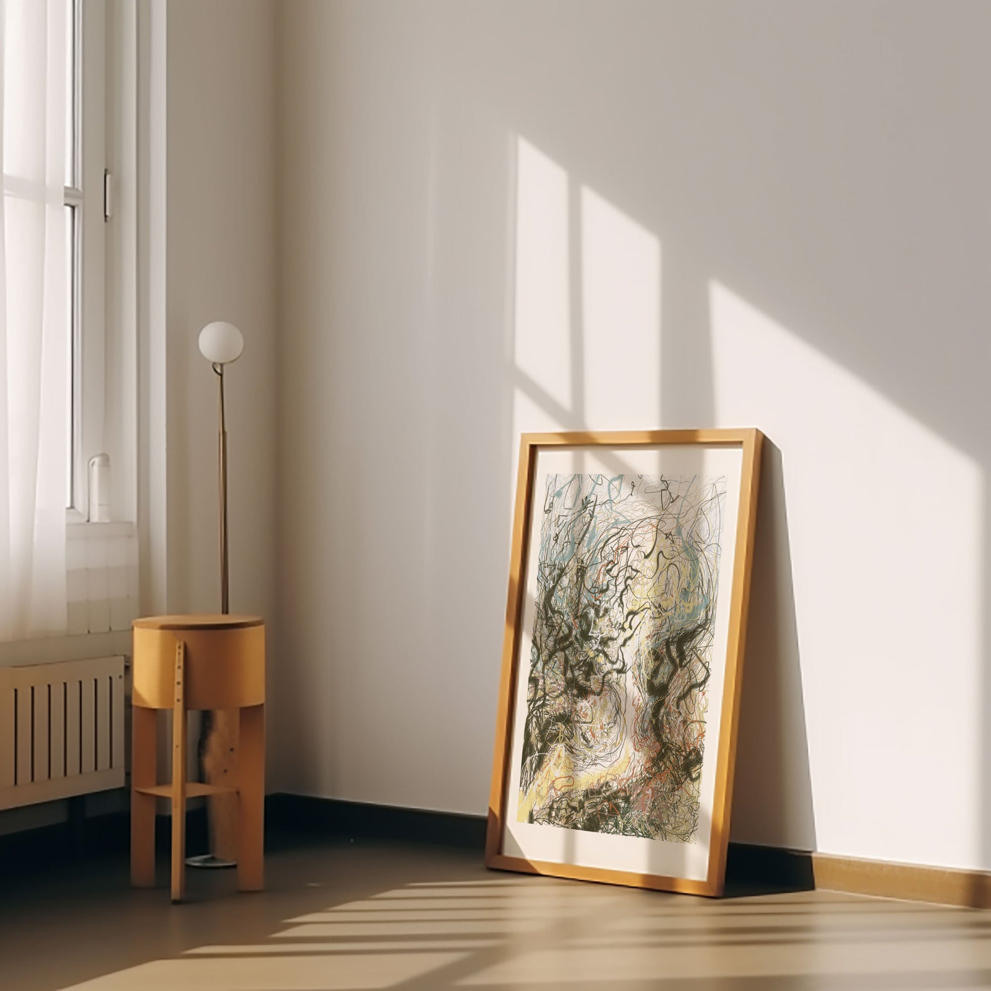 Framed matte paper print H1