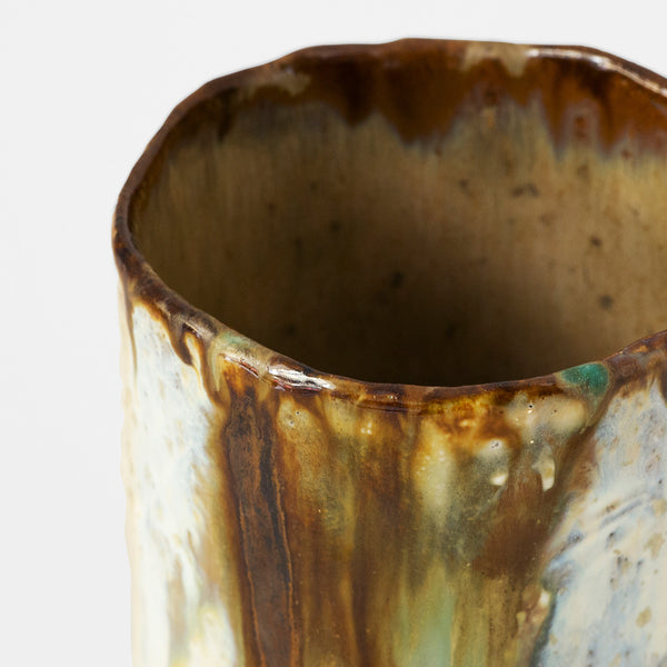 Ceramic handmade mug brown